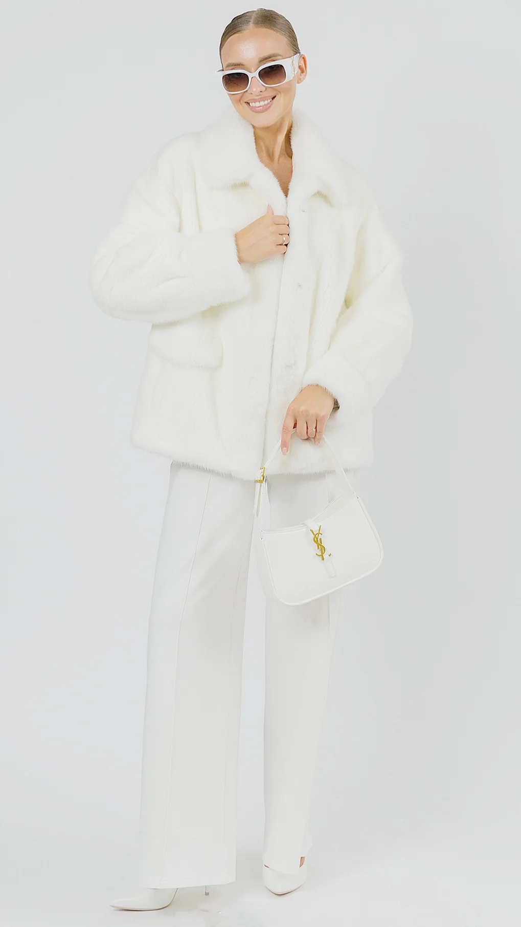 Шуба из меха норки White