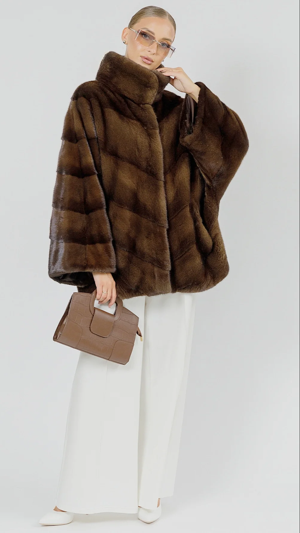 Куртка из меха норки Орех - фото №2
