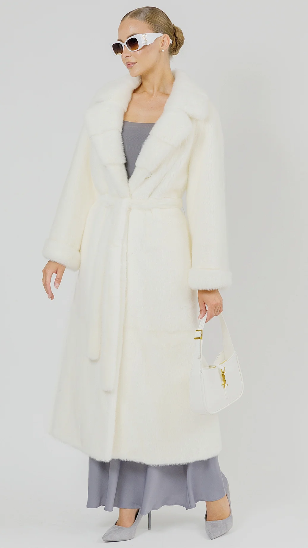 Шуба из меха норки White