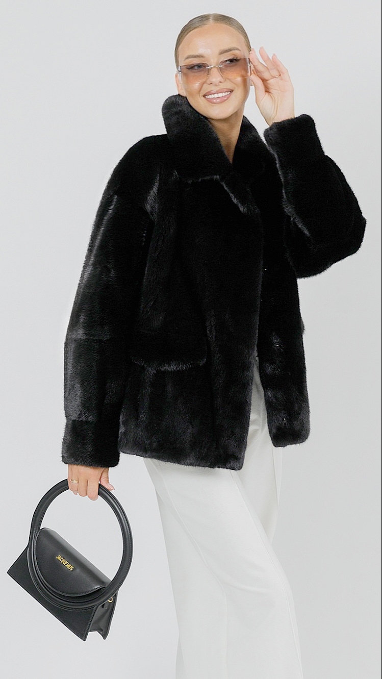 Куртка из меха норки Black